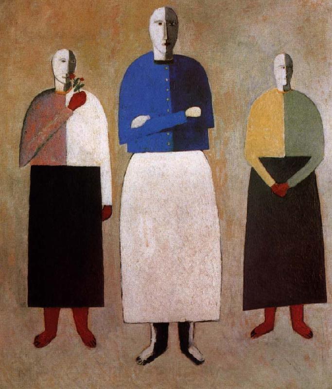 Kasimir Malevich Three Women Norge oil painting art